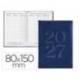 AGENDA OFICINA MARCA LIDERPAPEL 2027 ENCUADERNADA CRETA SEMANA VISTA 80X150 MM BILINGUE 70G PAPEL FSC BLUE