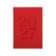 AGENDA OFICINA MARCA LIDERPAPEL 2027 ENCUADERNADA CRETA DIA PAGINA 170X240 MM BILINGUE 70G PAPEL FSC BURGUNDY