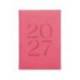 AGENDA OFICINA MARCA LIDERPAPEL 2027 ENCUADERNADA CRETA SEMANA VISTA A5 BILINGUE 70G PAPEL FSC PINK