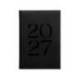 AGENDA OFICINA MARCA LIDERPAPEL 2027 ENCUADERNADA CRETA DIA PAGINA A5 BILINGUE 70G PAPEL FSC BLACK