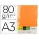 PAPEL COLOR MARCA LIDERPAPEL DIN A3 80 GR NARANJA INTENSO PAQUETE DE 500 HOJAS