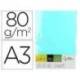PAPEL COLOR MARCA LIDERPAPEL DIN A3 80 GR CELESTE PAQUETE DE 500 HOJAS