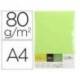 PAPEL COLOR MARCA LIDERPAPEL DIN A4 80 GR VERDE PAQUETE DE 500 HOJAS