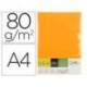 PAPEL COLOR MARCA LIDERPAPEL DIN A4 80 GR NARANJA NEON PAQUETE DE 500 HOJAS