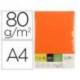 PAPEL COLOR MARCA LIDERPAPEL DIN A4 80 GR NARANJA INTENSO PAQUETE DE 500 HOJAS