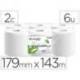 PAPEL SECAMANOS MARCA LUCART RECICLADO 16,5 G 2 CAPAS 179 MM X 143 M PAQUETE DE 6 ROLLOS