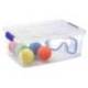 CONTENEDOR PLASTICO MARCA PLASTICFORTE 9 LITROS N 29 TRANSPARENTE CON TAPA 260X370X140 MM