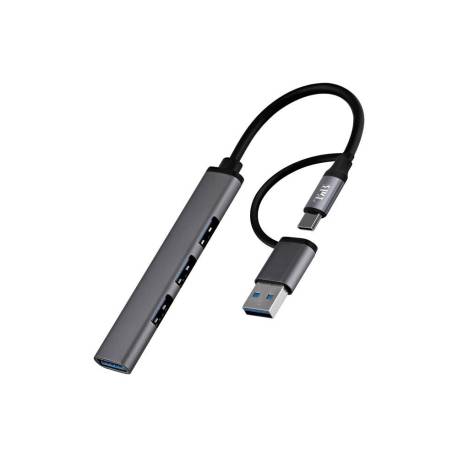 HUB TNB ULTRAFINO USB-A /USB-C 4XUSB-A ALUMINIO