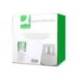 Taburete q-connect ruedas retractiles tres ruedas dos niveles azul