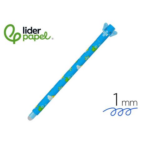 BOLIGRAFO FANTASIA MARCA IMAGINOVO ANIMALES TINTA AZUL TERMOSENSIBLE BORRABLE PUNTA 1MM ELEFANTE