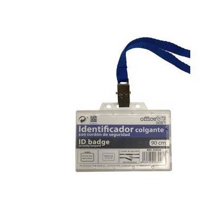 IDENTIFICADOR CON CORDON MARCA OFFICE BOX CON CORDON DE SEGURIDAD AZUL