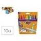Rotulador Bic Kid Visaquarelle Punta Fina Extraflexible Pack de 10 unidades