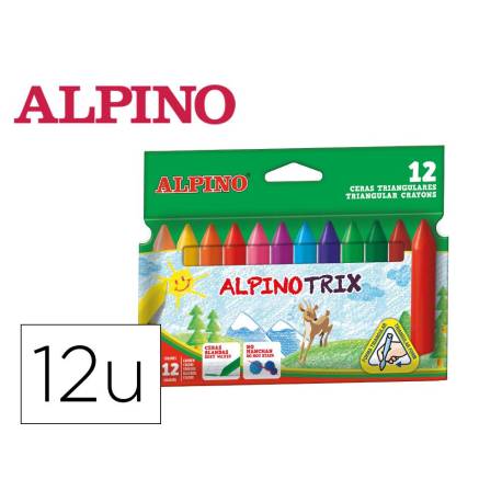 Lapices cera semiblanda Alpino DacsTrix caja de 12 unidades