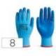 GUANTES DE NITRILO MARCA SAFETOP FOODTASK ALIMENTARIO AZUL SOLIDO TALLA 8