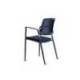 SILLA MARCA ROCADA CONFIDENTE BRAZOS FIJOS ESTRUCTURA METALICA BLANCA ASIENTO TELA IGNIFUGA RESPALDO DE MALLA