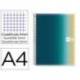 CUADERNO ESPIRAL MARCA MIQUELRIUS DIN A4 80 HOJAS 90 GR CUADRO 5 MM TAPA FORRADA AURORA ICELAND