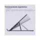 SOPORTE ELEVADOR MARCA TRUST PRIMO PARA PORTATIL 16" AJUSTABLE 6 ALTURAS COLOR NEGRO