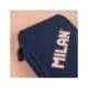PLUMIER ESCOLAR MARCA MILAN 430 SINCE 1918 DOBLE CON ACCESORIOS COLOR AZUL 195X50X130 MM