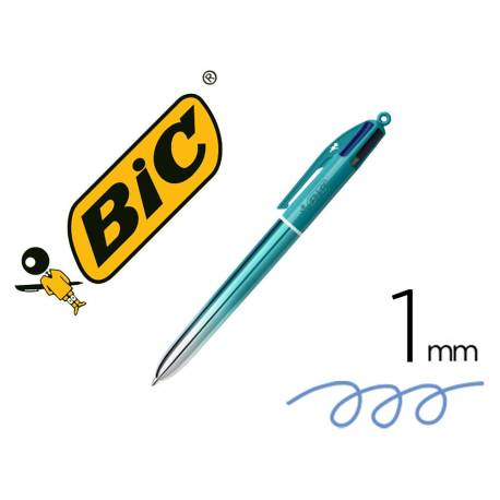 BOLIGRAFO MARCA BIC CUATRO COLORES SMOOTH GRADIENTE COLOR VERDE