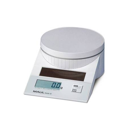 PESACARTAS OFICINA MARCA MAUL TRONIC SOLAR 5000 GR APAGADO AUTOMATICO COLOR BLANCO 196X130X65 MM