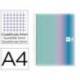 CUADERNO ESPIRAL MARCA MIQUELRIUS DIN A4 120 HOJAS 70 GR CUADRO 5 MM TAPA POLIPROPILENO AURORA SANTORINI