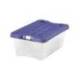 CAJA MULTIUSOS MARCA FAIBO TRANSPARENTE CON ASAS Y TAPA COLORES CAPACIDAD 4 L 280X180X120 MM