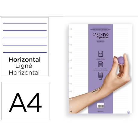 RECAMBIO CUADERNO MARCA CARCHIVO INGENIOX A4 50 HOJAS HORIZONTAL