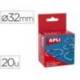 ANILLA BISAGRA MARCA APLI NIQUELADA DIAMETRO 32 MM CAJA DE 20 UNIDADES
