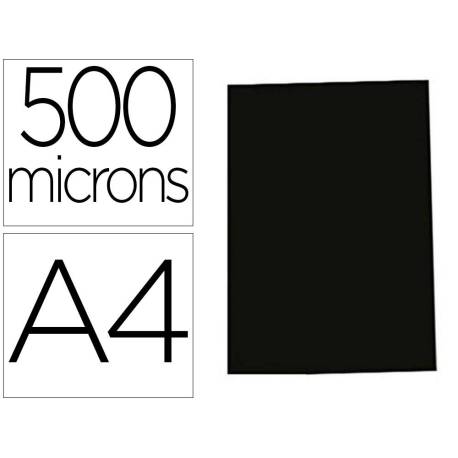 TAPA DE ENCUADERNACION MARCA GBG POLIPROPILENO POLYCOVER OPACA 500 MC DIN A4 COLOR NEGRO PACK DE 100 UNIDADES