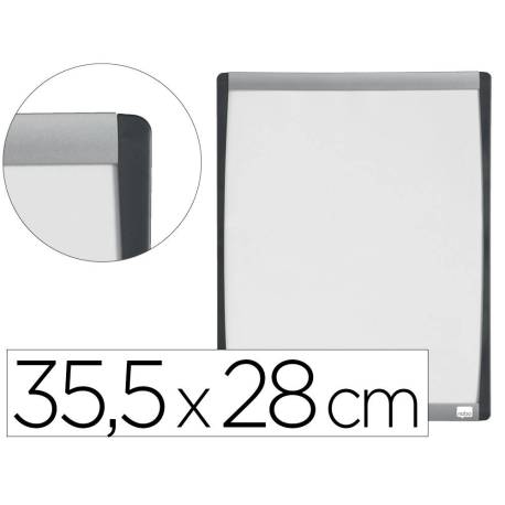 PIZARRA BLANCA MARCA NOBO MAGNETICA MARCO ARQUEADO 355X280 MM