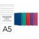 CUADERNO MARCA OXFORD COSIDA TAPA EXTRADURA DIN A5 80 HOJAS RAYADO HORIZONTAL COLORES VIVOS SURTIDOS