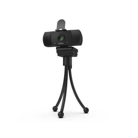 CAMARA WEBCAM GAMING MARCA KROM 1080P HD CON MICROFONO Y TRIPODE INCLUIDO