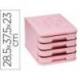 FICHERO CAJONES DE SOBREMESA FAIBO PLASTICO 100% RECICLABLE 4 CAJONES COLOR ROSA PASTEL 28,5X37,5X23 CM