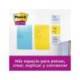 BLOC DE NOTAS ADHESIVAS QUITA Y PON POST-IT SUPER STICKY COSMIC RAYADO 90 HOJAS 101X152 MM PAQUETE DE 3