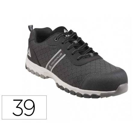 ZAPATO DE SEGURIDAD MARCA DELTAPLUS BOSTON DEPORTIVO POLIESTER CON REFUERZO TPU SUELA SELLADA NEGRO TALLA 39