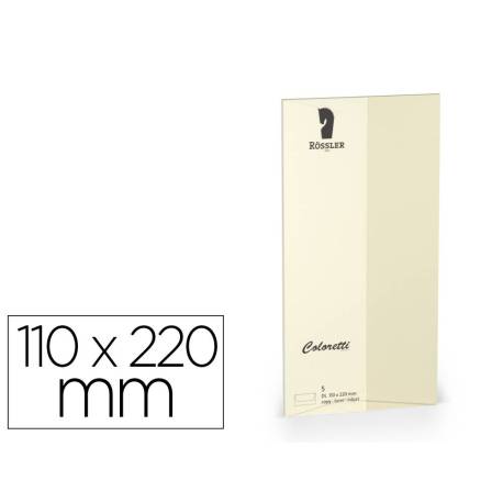 SOBRE ROSSLER COLORETTI DL AMERICANO CREMA 110X220 MM PACK DE 5 UNIDADES