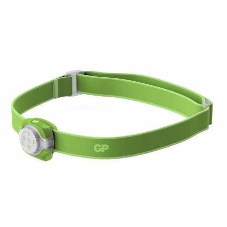 LINTERNA DE CABEZA MARCA GP INFANTIL LED 40 LUMENES 2 NIVELES INTENSIDAD COLOR VERDE