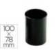 CUBILETE PORTALAPICES FAIBO PLASTICO RECICLADO NEGRO 78 MM DIAMETRO X 100 MM ALTO