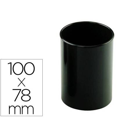 CUBILETE PORTALAPICES FAIBO PLASTICO RECICLADO NEGRO 78 MM DIAMETRO X 100 MM ALTO