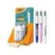 BOLIGRAFO MARCA BIC CUATRO COLORES DECORADOS PUNTA DE 1 MM EXPOSITOR DE 30 UNIDADES