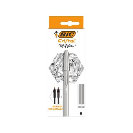 BOLIGRAFO BIC CRISTAL RENEW TRAZO DE 0,4 MM TINTA NEGRA