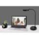 LAMPARA DE OFICINA CEP FLEX PLASTICO LED DE 4W BRAZO FLEXIBLE TACTIL NEGRO 160X600 MM
