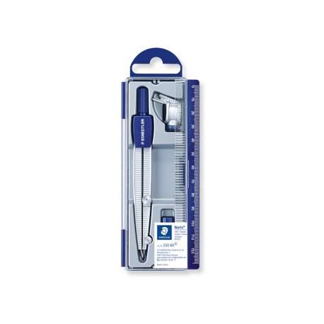 COMPAS MARCA STAEDTLER NORIS CLUB 550 60 CON AGUJA ROMA Y ADAPTADOR