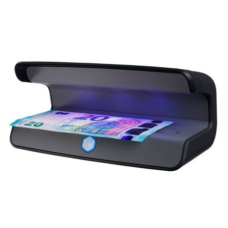 DETECTOR DE BILLETES FALSOS MARCA SAFESCAN 55 CON TRES LUCES LED ULTRAVIOLETA MODO ENCENDIDO/ESPERA