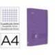 CARPETA 4 ANILLAS MARCA OXFORD EUROPEANBINDER LIVE&GO TAPA POLIFOAM DIN A4 + RECAMBIO 120 HOJAS CUADRO 5 MM LILA