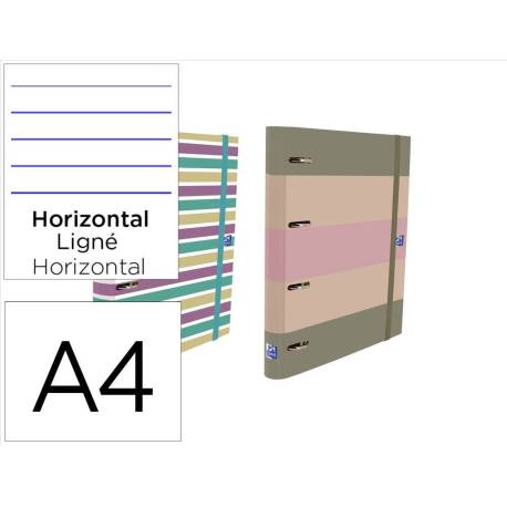 CARPETA 4 ANILLAS MARCA OXFORD EUROPEANBINDER TAPA EXTRADURA DIN A4 + RECAMBIO 120 HOJAS HORIZONTAL