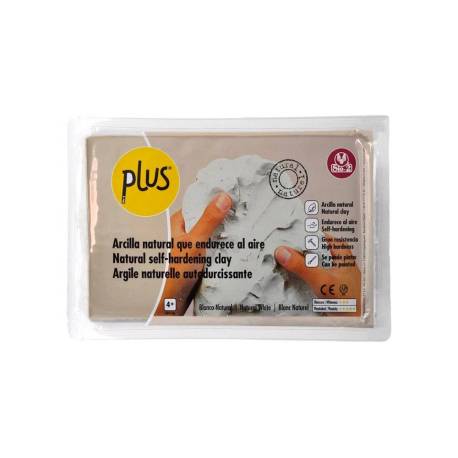 PASTA DE MODELAR MARCA SIO-2 PLUS COLOR BLANCO NATURAL PAQUETE DE 1 KG
