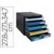FICHERO DE CAJONES SOBREMESA MARCA EXACOMPTA BIG BOX MAXI BEE BLUE 6 CAJONES COLORES SURTIDOS