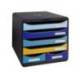 FICHERO DE CAJONES SOBREMESA MARCA EXACOMPTA BIG BOX MAXI BEE BLUE 6 CAJONES COLORES SURTIDOS