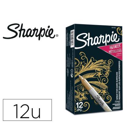 ROTULADOR SHARPIE PERMANENTE FINO METALLIC COLOR ORO